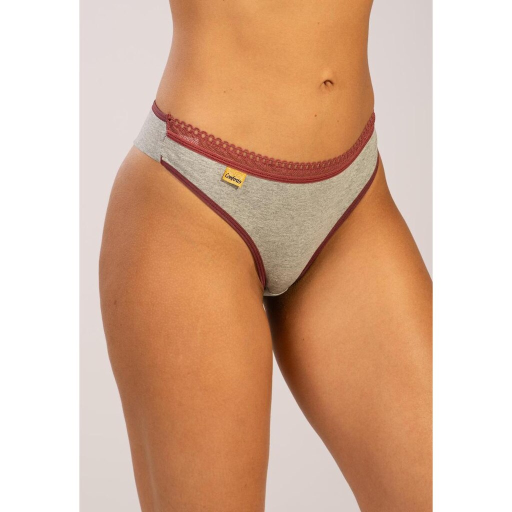 Calcinha Fio Conforto Algodão Bella FioreTanga Mescla Lingerie Íntima