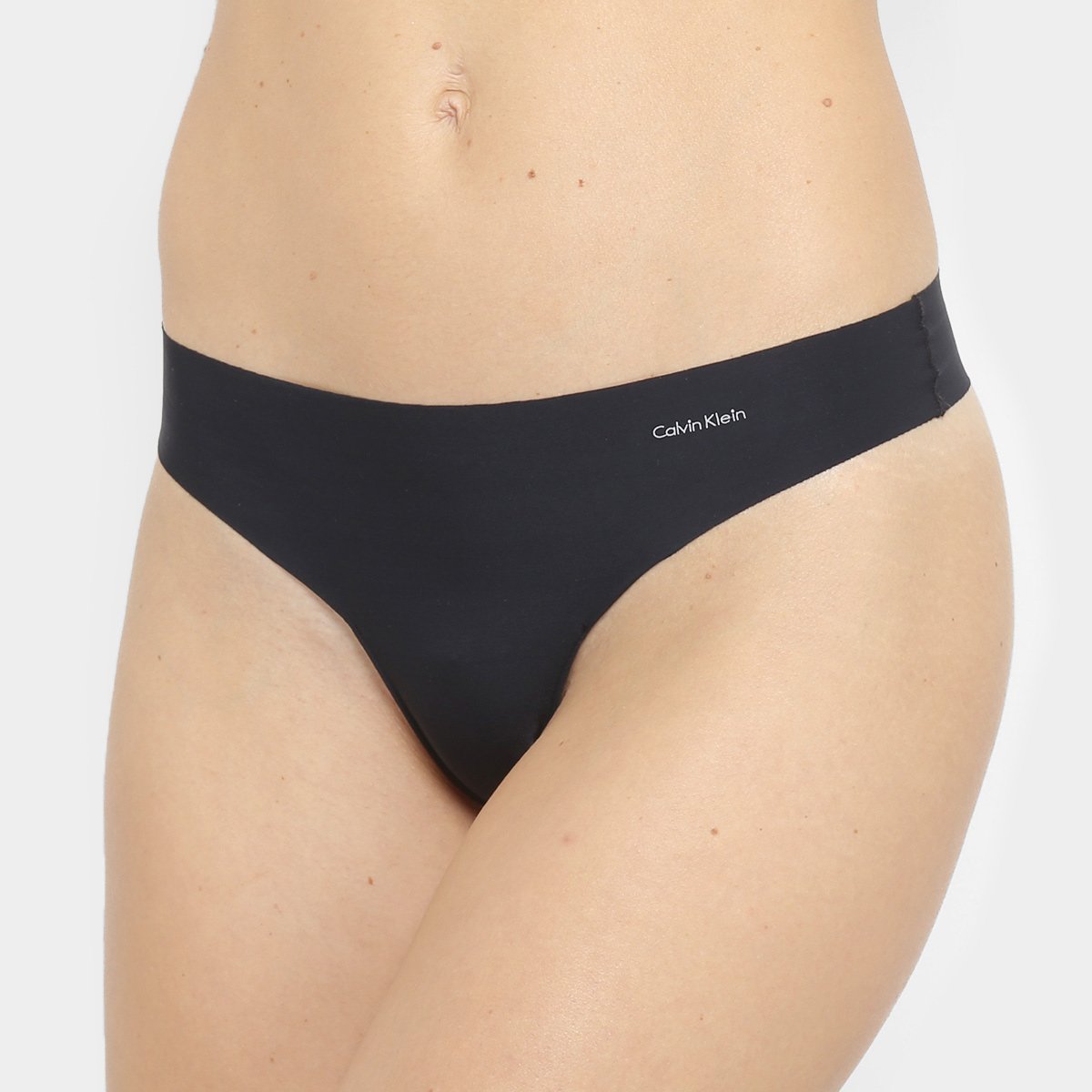 Calcinha Fio Dental Calvin Klein Corte a Laser - Preto Menor preço em Calcinha Fio Dental Calvin Klein Corte a Laser - Preto