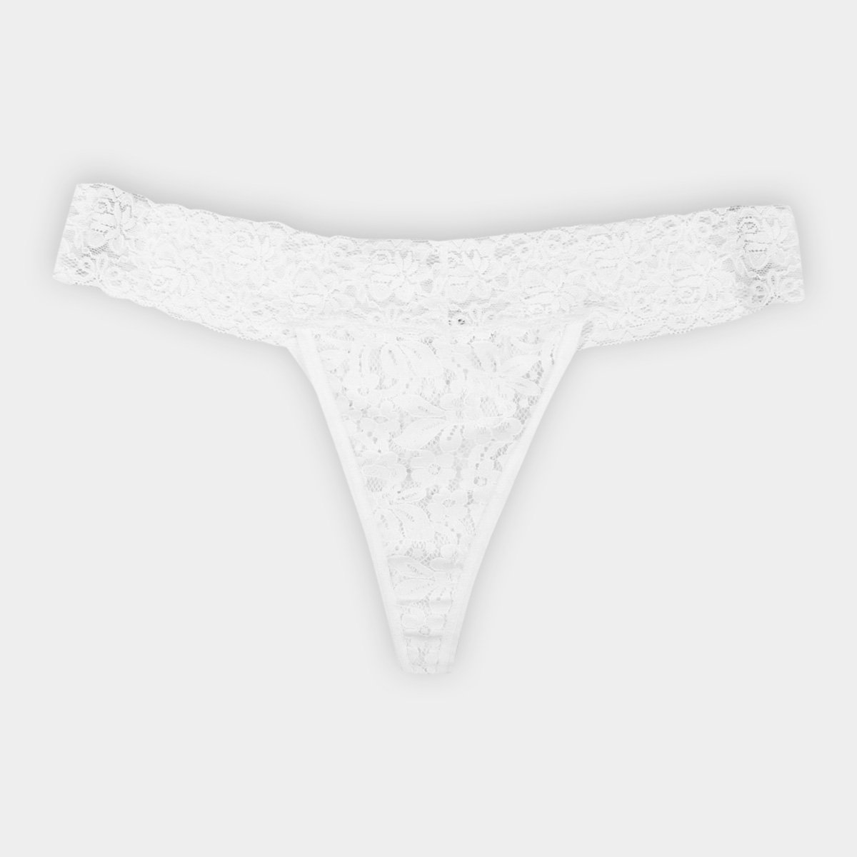 Calcinha Fio Dental Hope Rendada - Branco Menor preço em Calcinha Fio Dental Hope Rendada - Branco