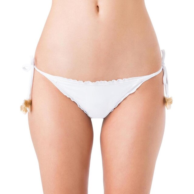 Calcinha Lacinho Frufru Liso Branco GG