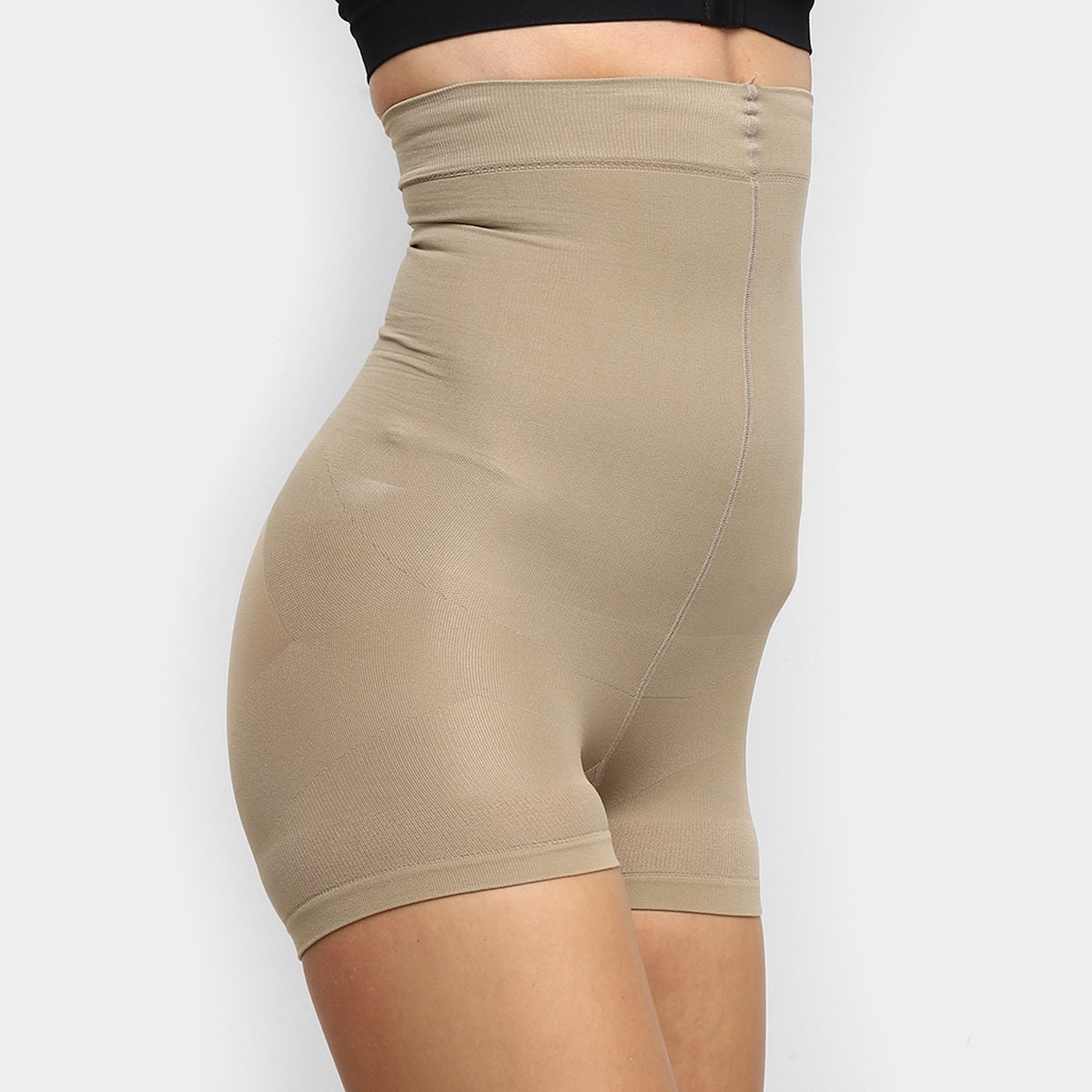 Calcinha Modeladora Boxer Trifil Cós Alto - Bege Menor preço em Calcinha Modeladora Boxer Trifil Cós Alto - Bege