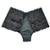 Calcinha Plus Size Com Renda Atraente Cintura Alta - Preto