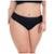 Calcinha Plus Size Fio Dental Duplo Com Proteção Permanente - Preto