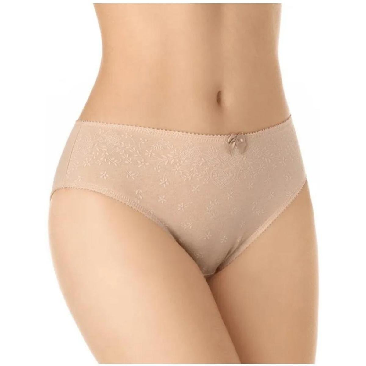 Calcinha Sanny 294578 Cintura Alta 100% Algodão - Bege Claro Menor preço em Calcinha Sanny 294578 Cintura Alta 100% Algodão - Bege Claro