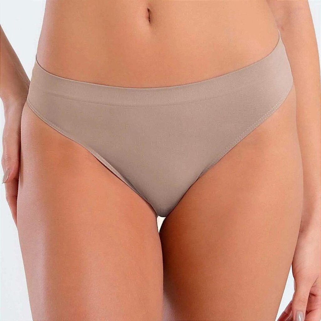 Calcinha She Biquíni Microfibra sem Costura Chocolate
