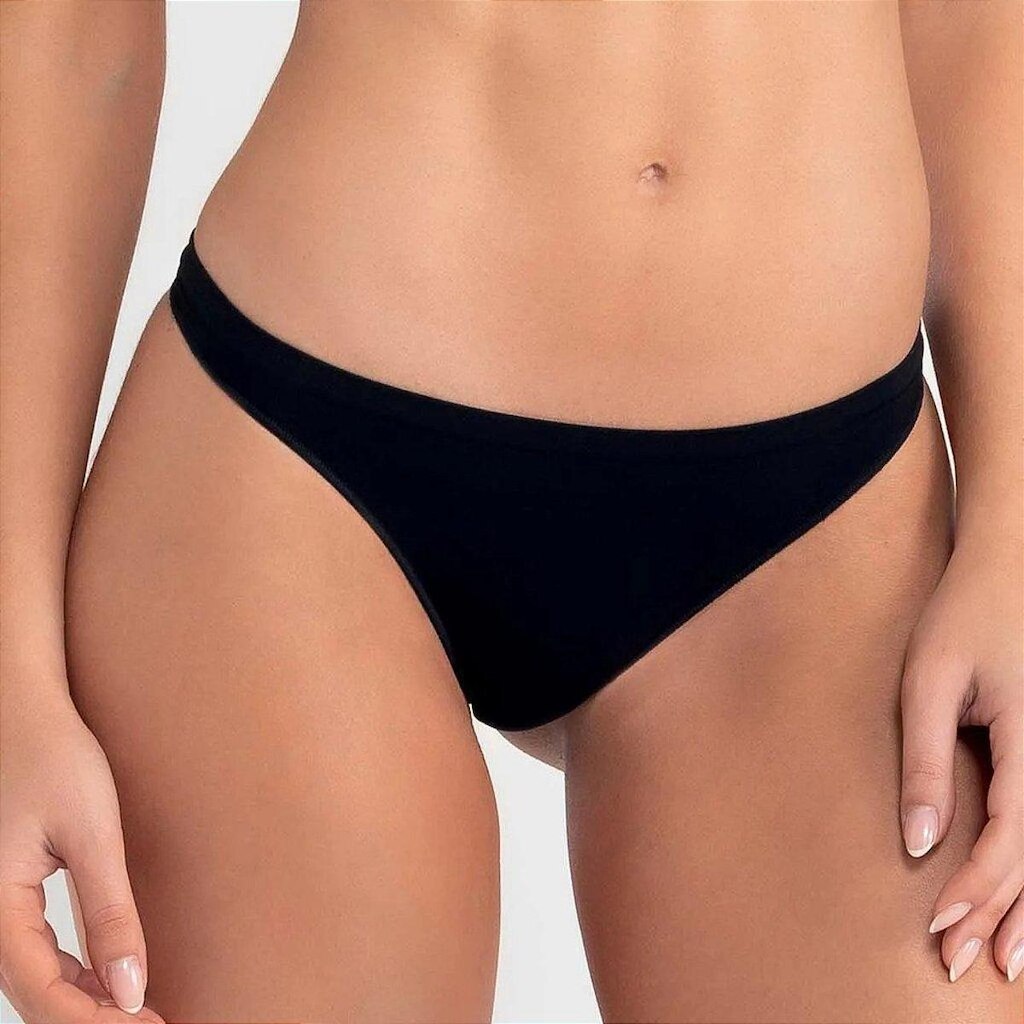 Calcinha She Microfibra sem Costura - Preto