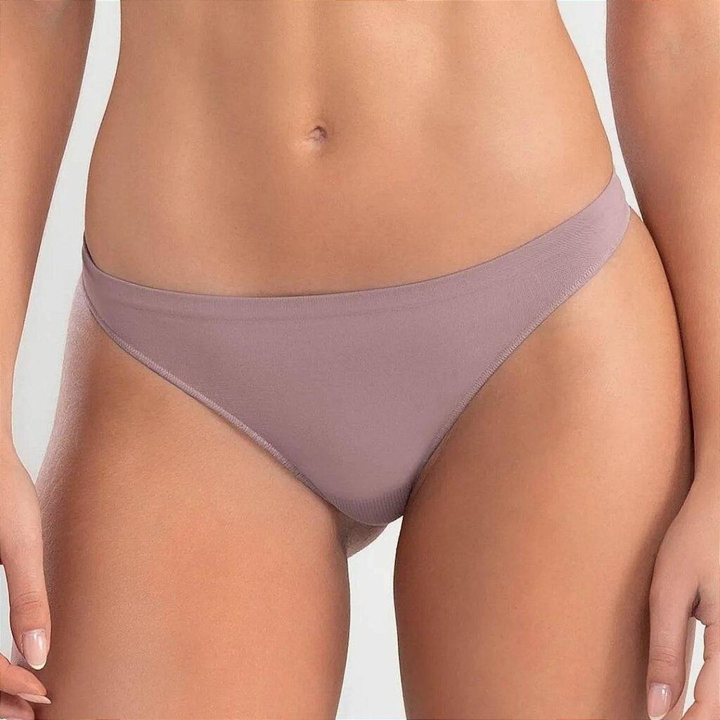 Calcinha She Microfibra sem Costura - Rosa Queimado