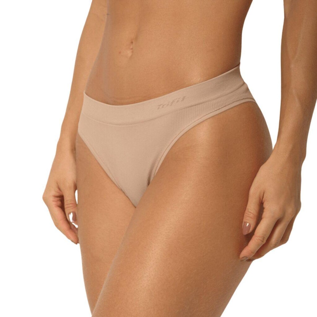 Calcinha Tanga Asa Delta Canelada Com Detalhe No Bumbum Trifil