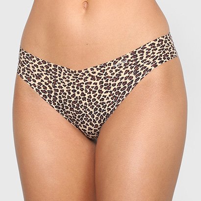 Calcinha Tanga Calvin Klein Hipster Onça Corte a Laser - Feminino