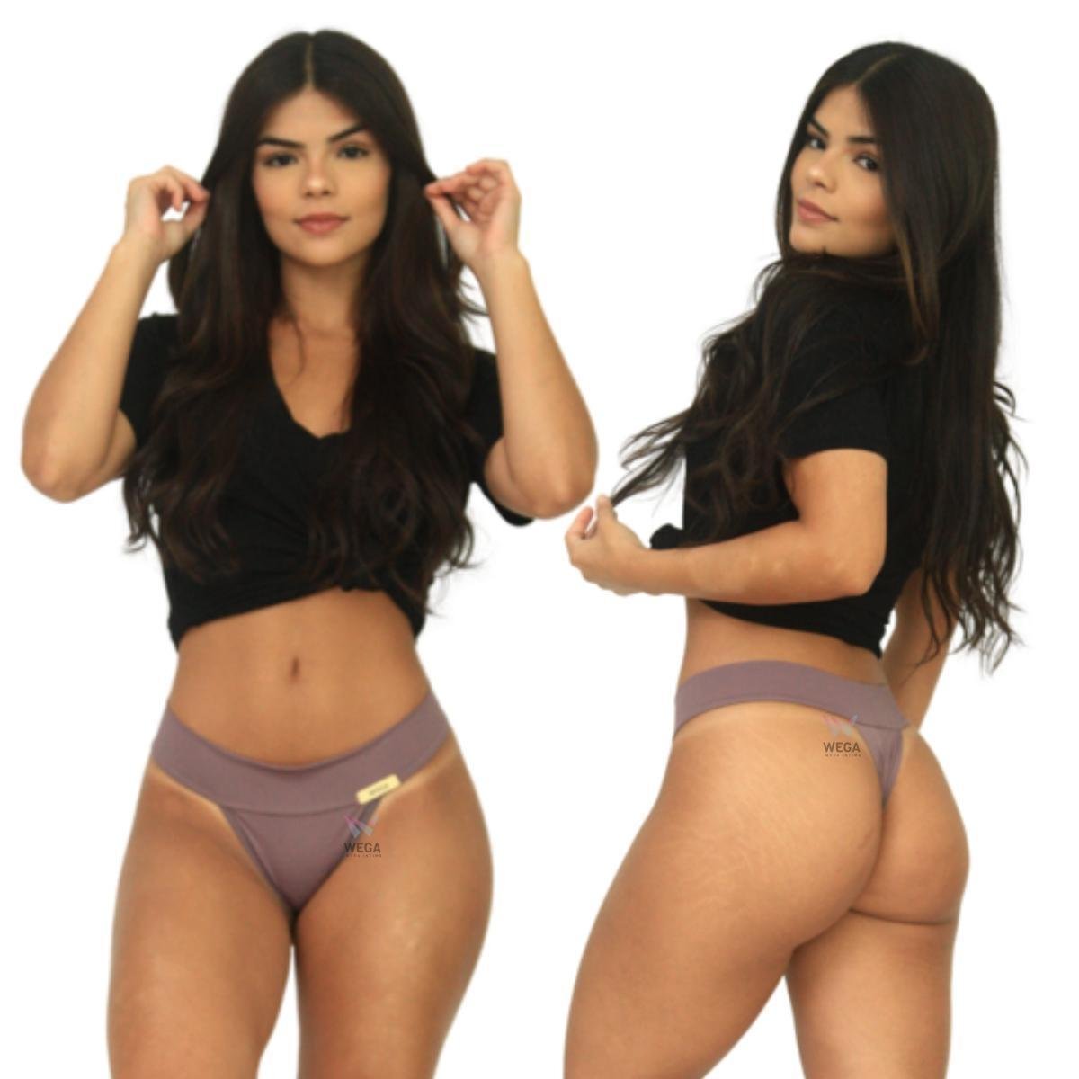 Calcinha Tanga Fio Dental Fio Duplo Poliamida Microfibra Lisa Não Marca Lingerie Feminina - Marrom-Claro Menor preço em Calcinha Tanga Fio Dental Fio Duplo Poliamida Microfibra Lisa Não Marca Lingerie Feminina - Marrom-Claro