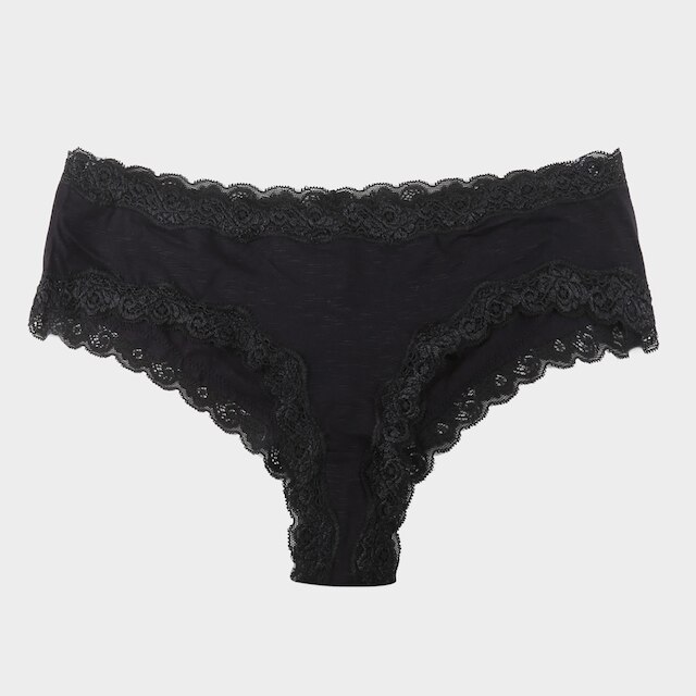 Calcinha Tanga Hope Brasileira De Modal Detalhe Em Renda