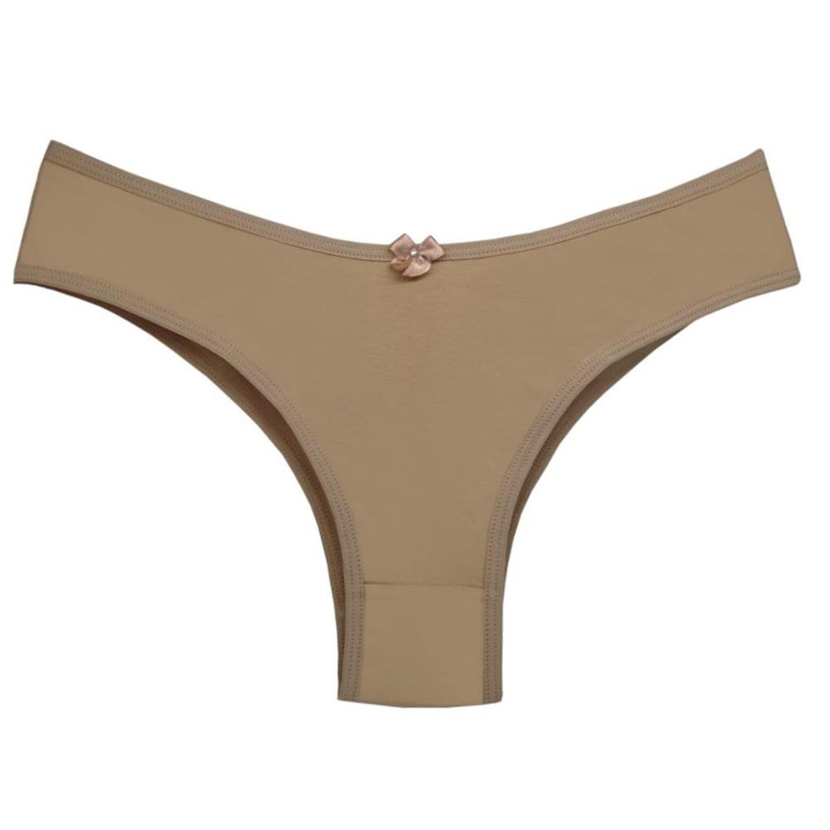 Calcinha Tanga La Maths Lisa Cotton Algodão Confortável Premium - Bege Menor preço em Calcinha Tanga La Maths Lisa Cotton Algodão Confortável Premium - Bege
