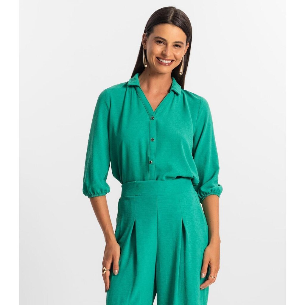 Camisa 3/4 Feminina Rovitex Verde