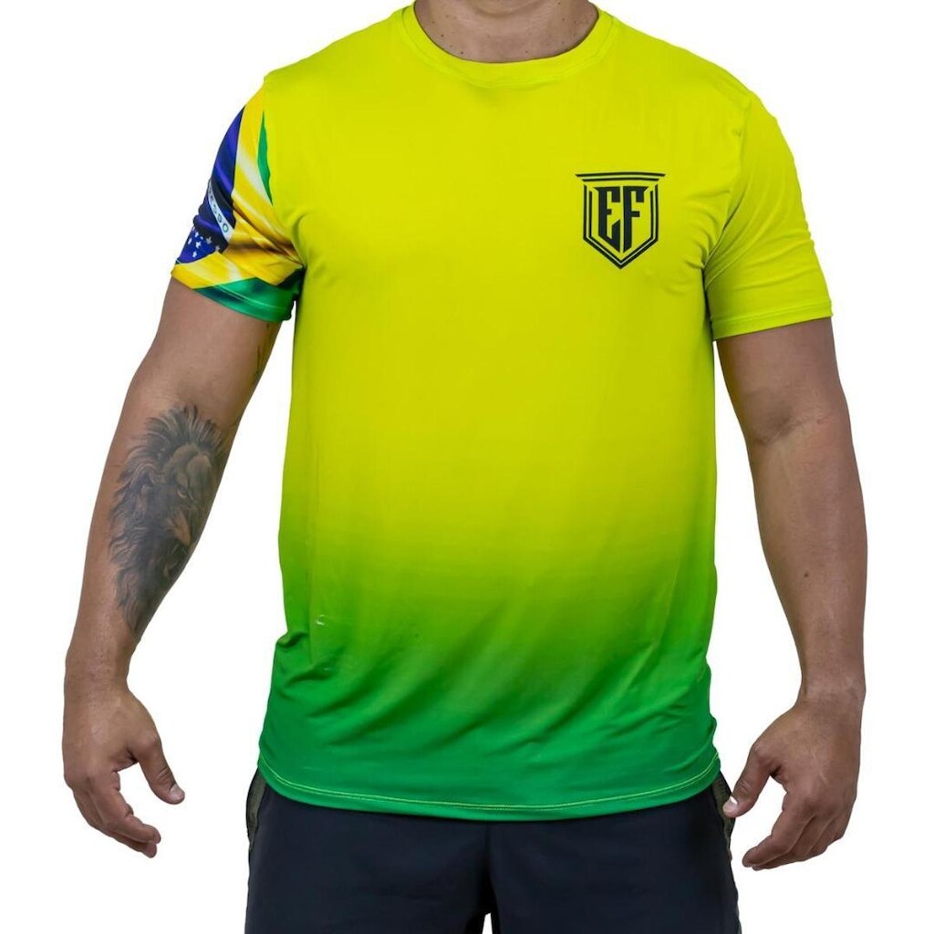 Camisa Academia Treino Proteção UV Enforce Amazonia Camiseta Masculina