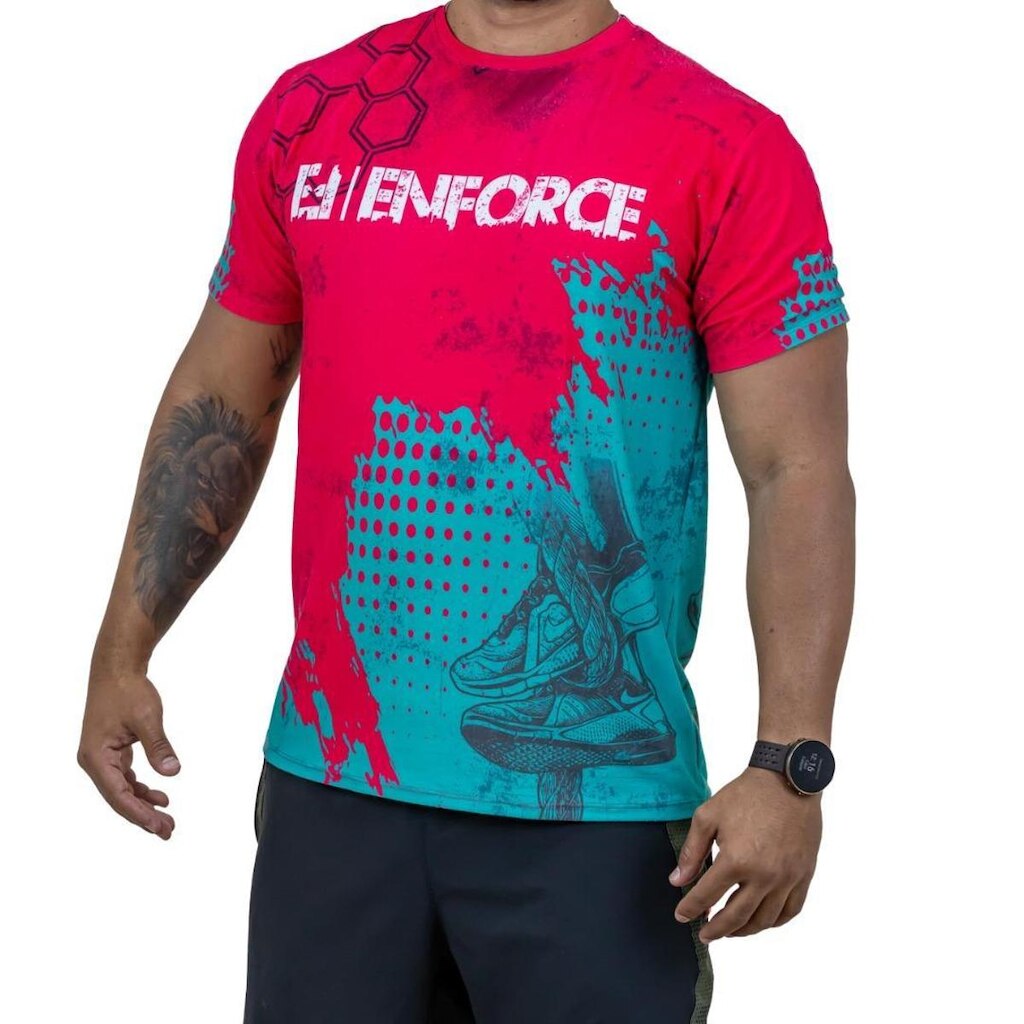 Camisa Academia Treino Proteção UV Enforce Masculina Camiseta