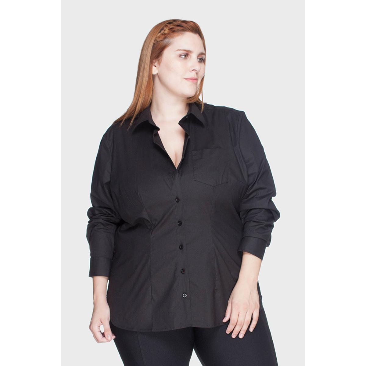 blusa acinturada plus size