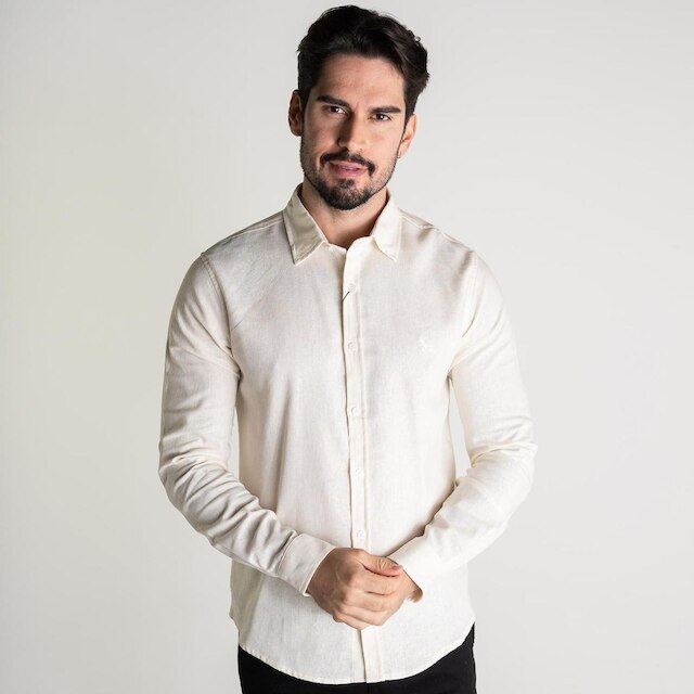 Camisa Acostamento Linho Masculina