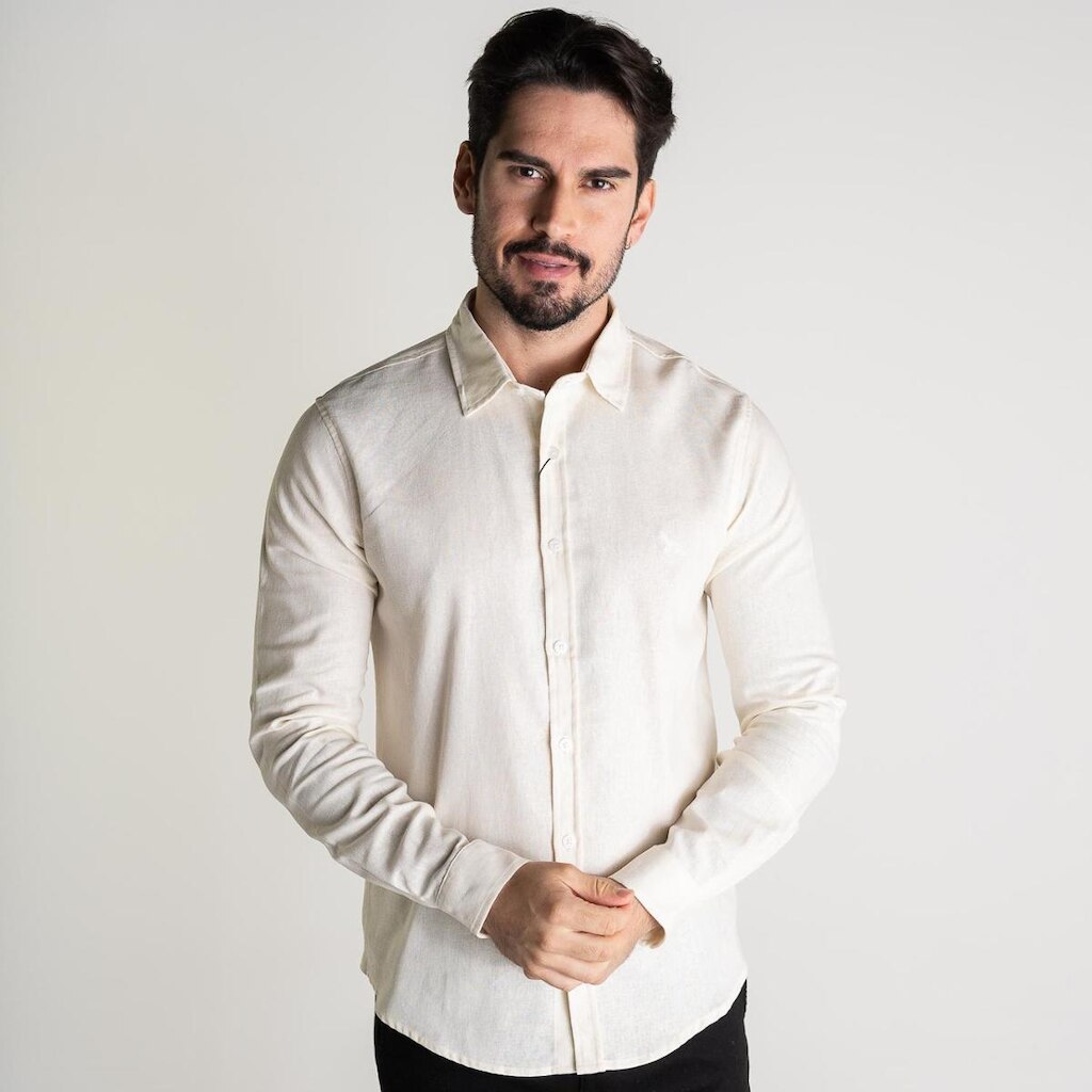 Camisa Acostamento Linho Masculina