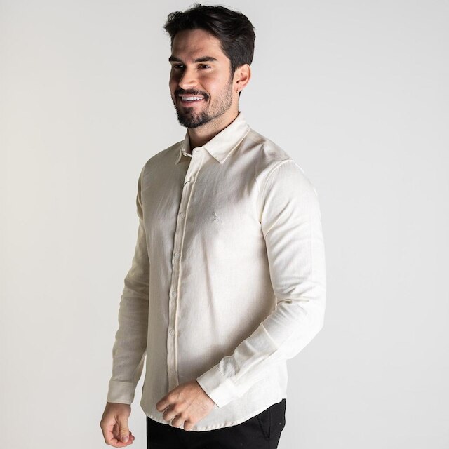 Camisa Acostamento Linho Masculina