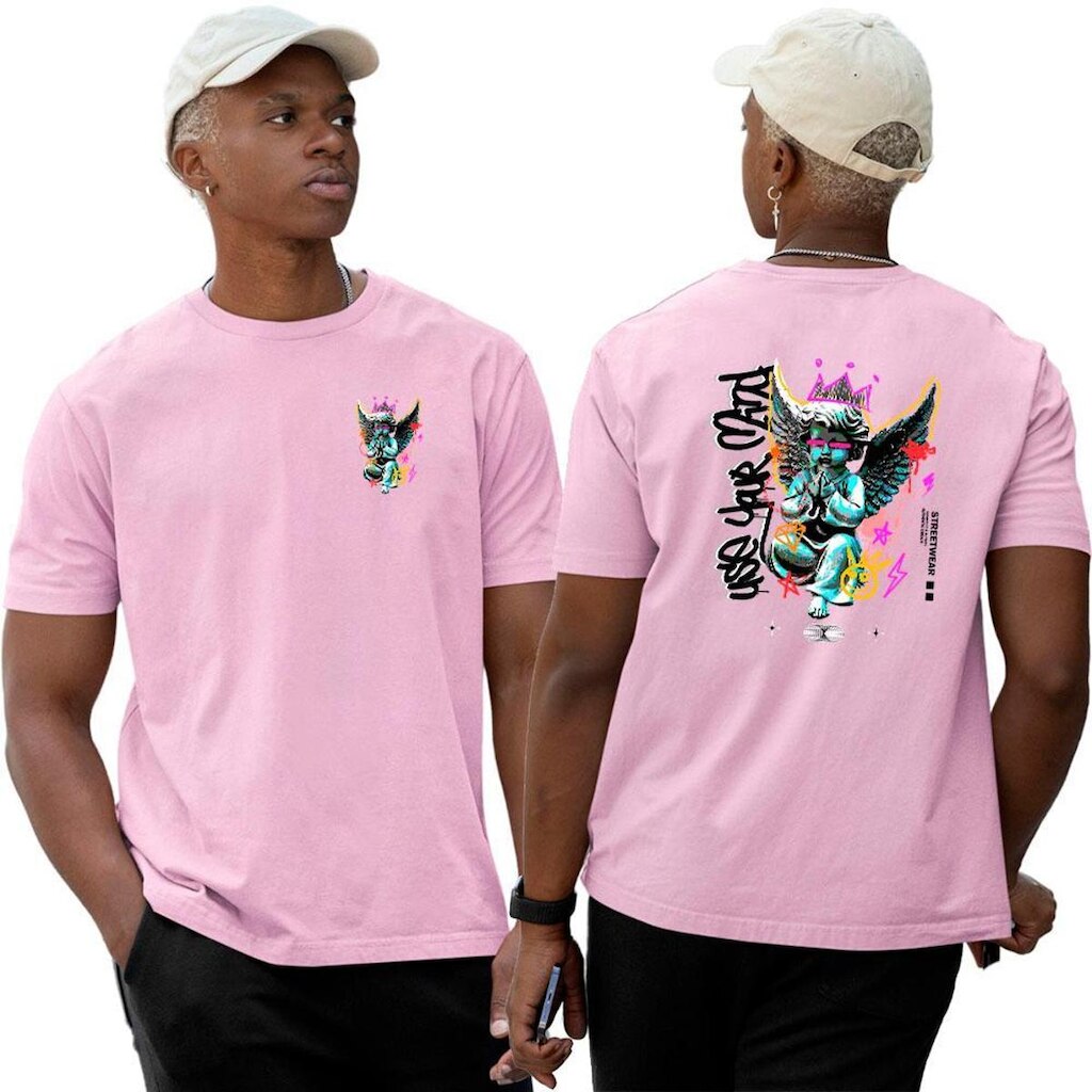 Camisa Algodão Basica‎ Abstract Mode Streetwear Angel Money
