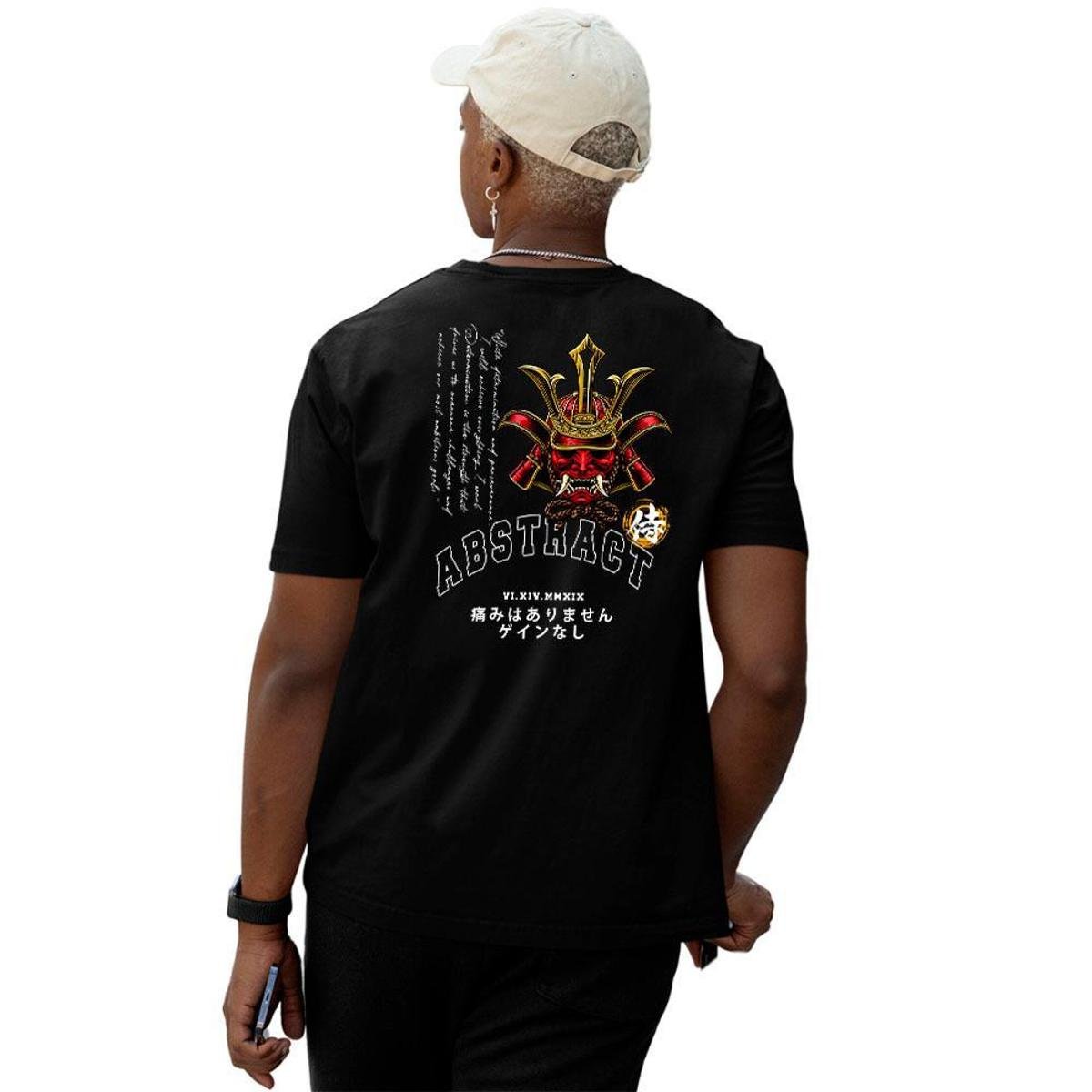 Camisa Algodão Basica Japanese Samurai Mask Street Zattini