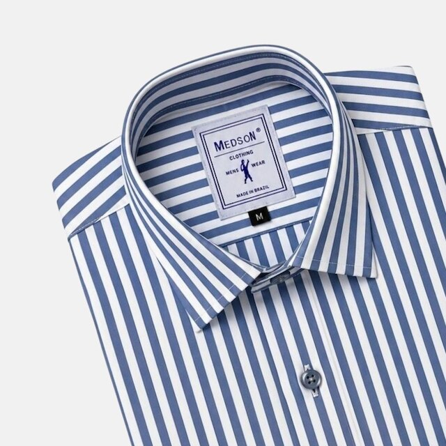 Camisa Algodão Egípicio Manga Longa Medson