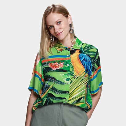 Camisa All Is Love Pássaros Feminina - Feminino