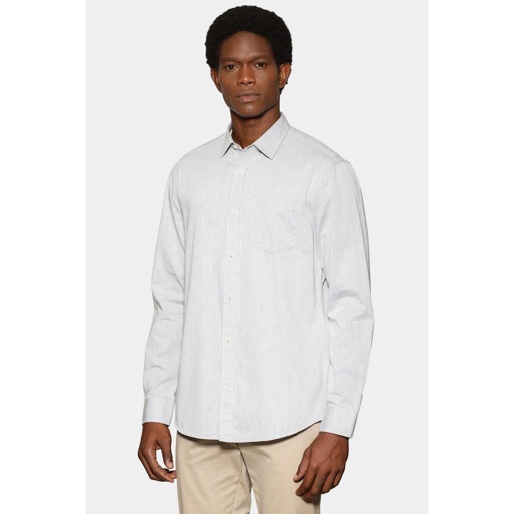 Camisa Aramis Manga Longa Algodão Mescla Lotte Verde Escuro