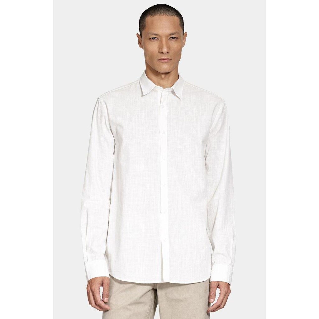 Camisa Aramis Manga Longa Regular Flamê Branco