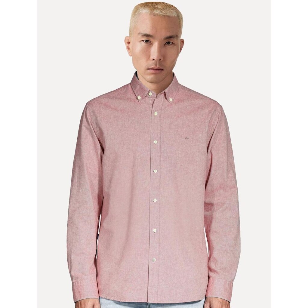 Camisa Aramis Masculina Slim Oxford Planalto Vermelha Mescla