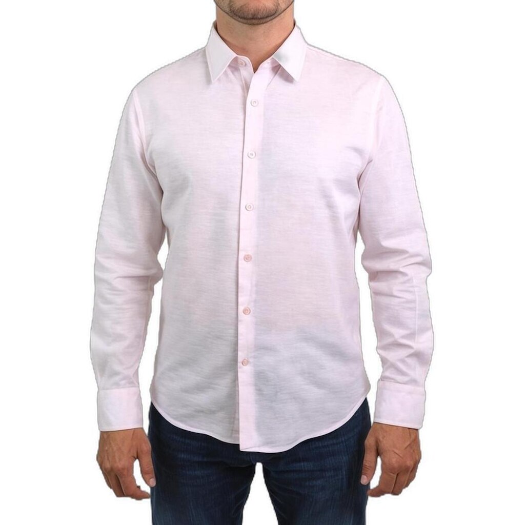 Camisa Areia Branca Yacht Linho Rosa P