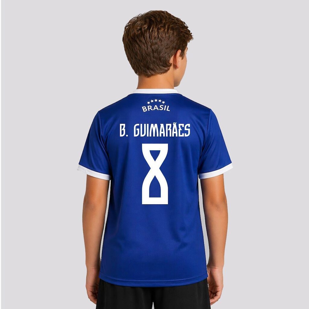 Camisa Balboa Brasil Canarinho Infantil  8 B. Guimarães