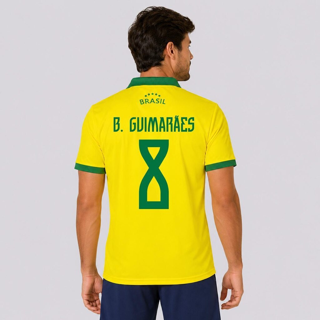 Camisa Balboa Brasil Seleça Amarela 8 B. Guimarães