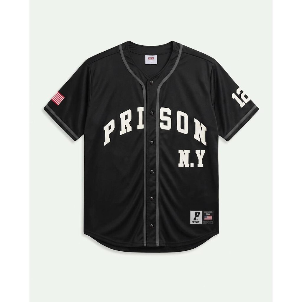 Camisa Baseball Oversized PRISON NY 128 Preta