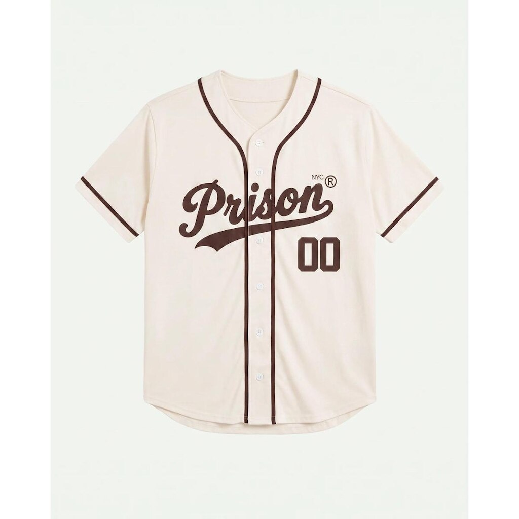 Camisa Baseball Prison New York 00 Off White