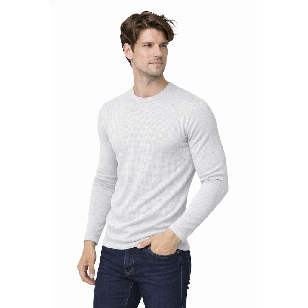 Camisa Basica D Bell Outlet Fashion Manga Longa Cinza Claro