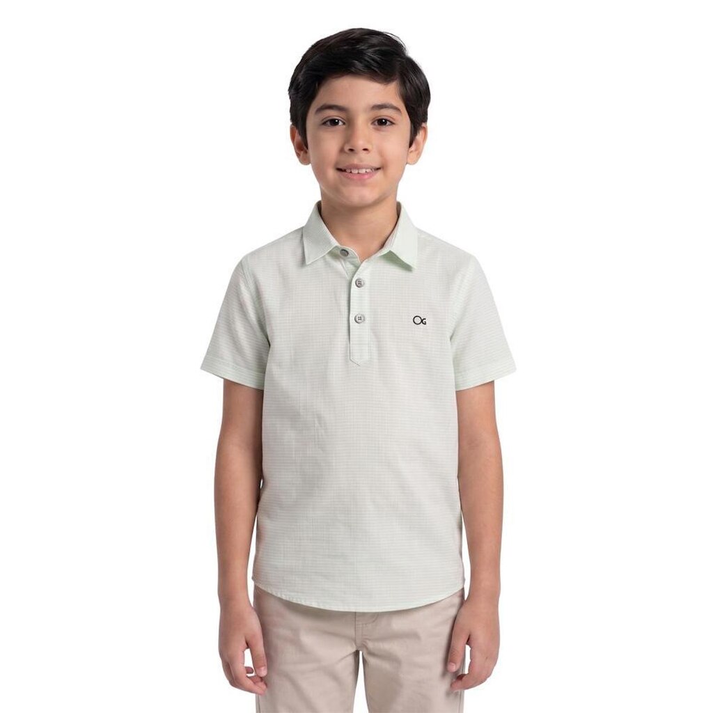 Camisa Bata Ogochi Infantil Manga Curta 10/18