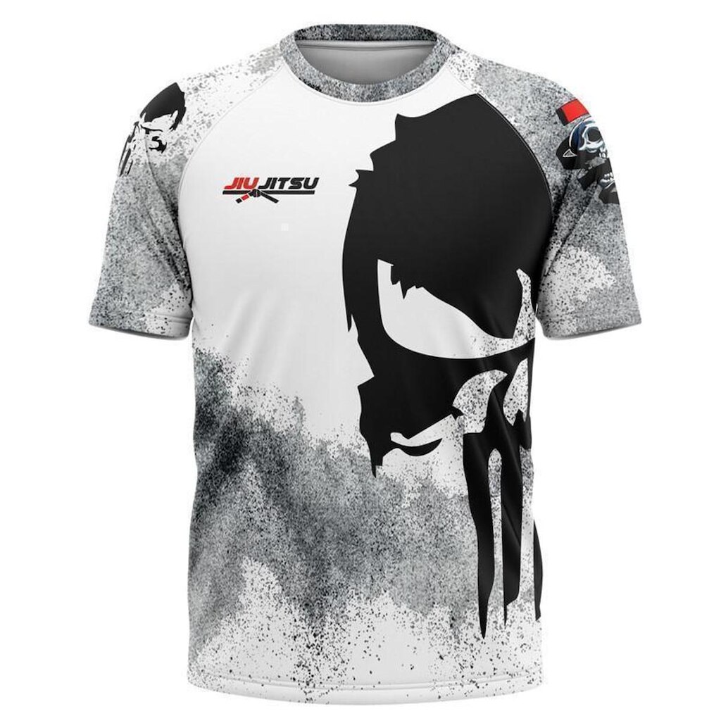 Camisa Black Cat Sport Wear Jiu-Jitsu Proteção Uv50 Dry - Justiceiro