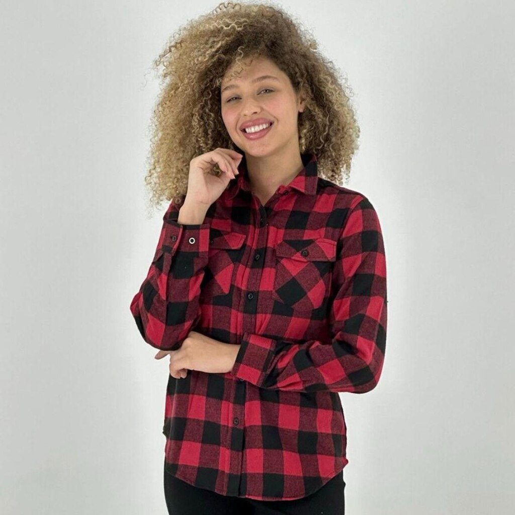 Camisa Blue Rose Xadrez Flanela Feminina