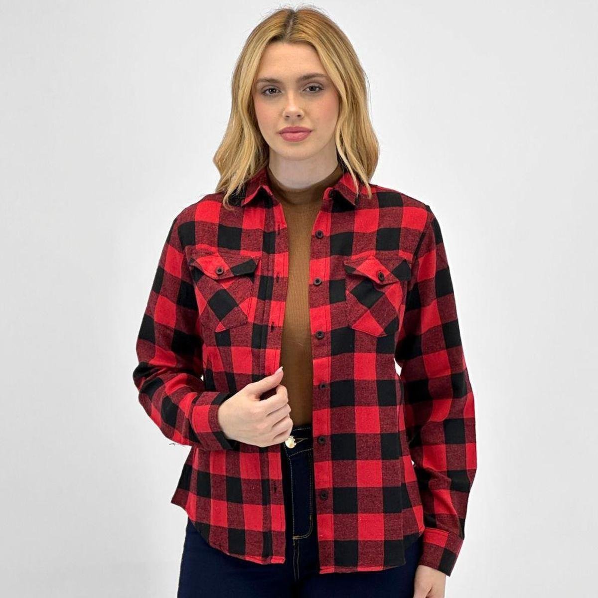 Camisa Enfim Flanelada Feminina Compre Online Zattini