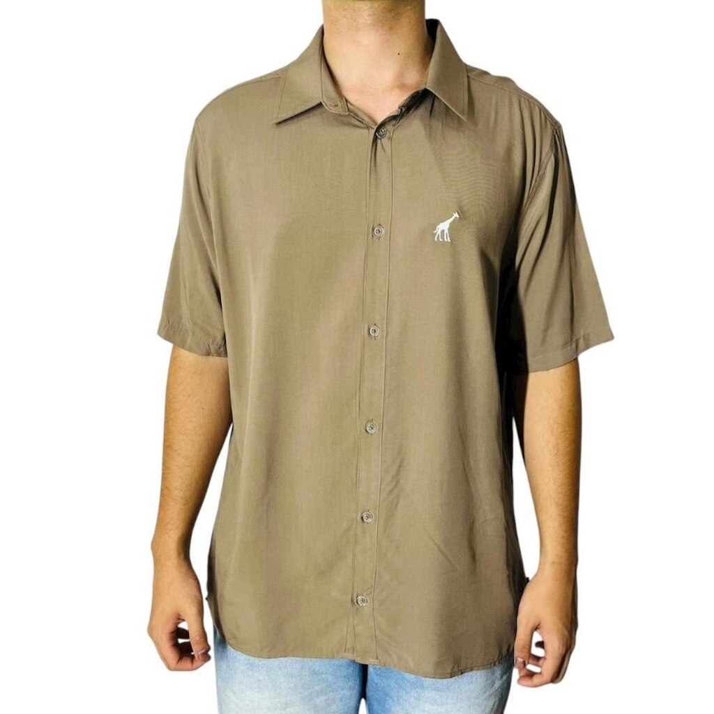 Camisa Botao 47 Woven Marrom- LRG