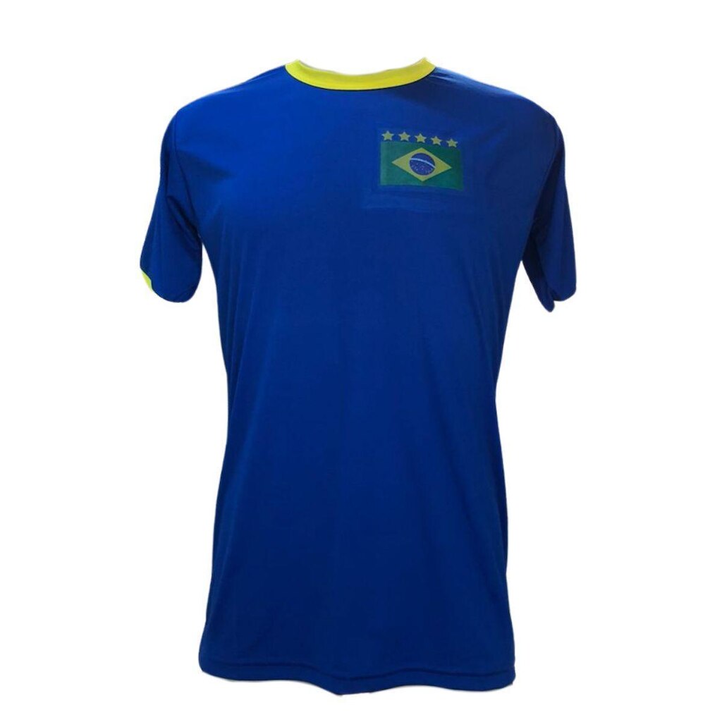 Camisa Brasil Azul Torcedor Adulto Patriota