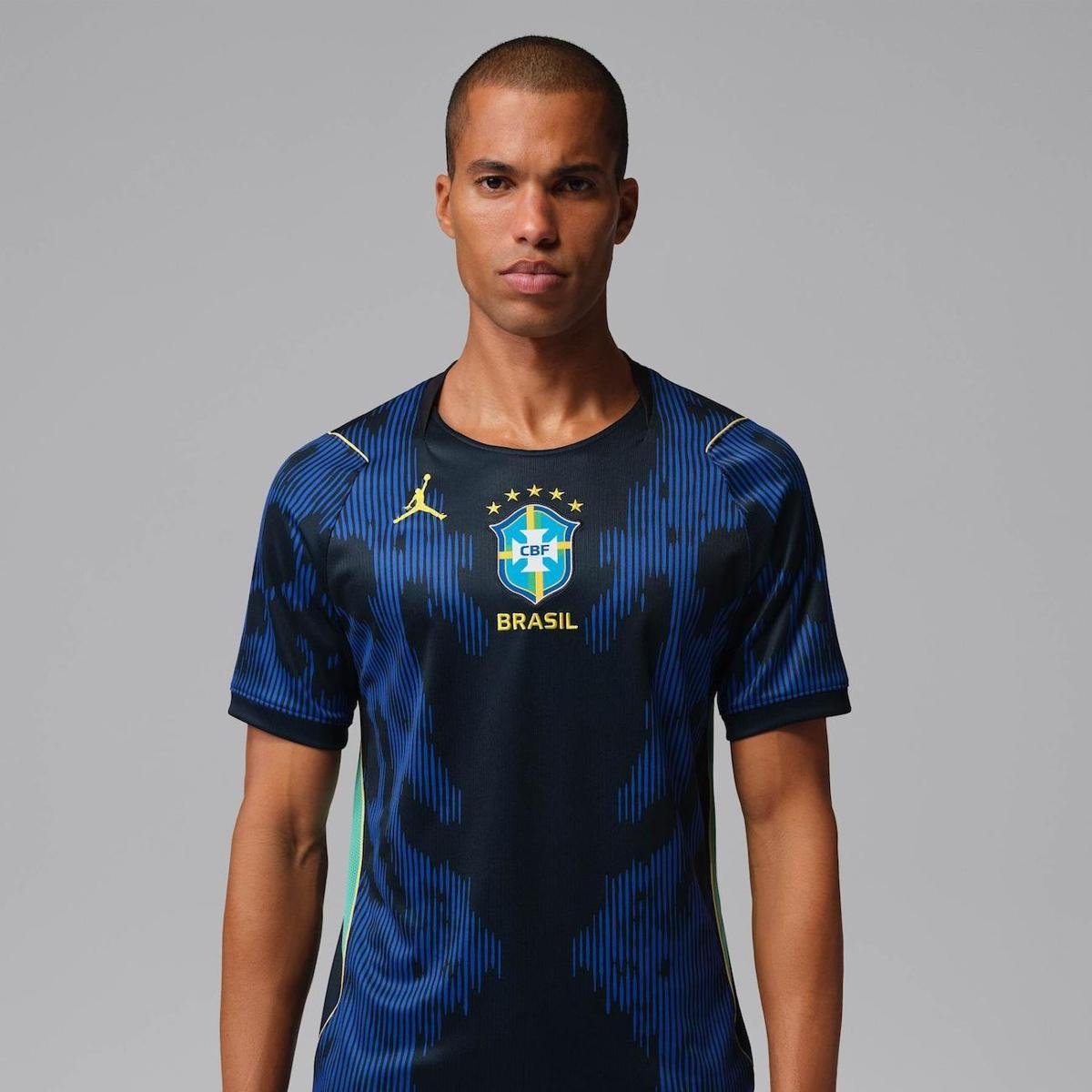 Camisa Brasil Jordan II 2026/27 Torcedor Pro Masculina Menor preço em Camisa Brasil Jordan II 2026/27 Torcedor Pro Masculina