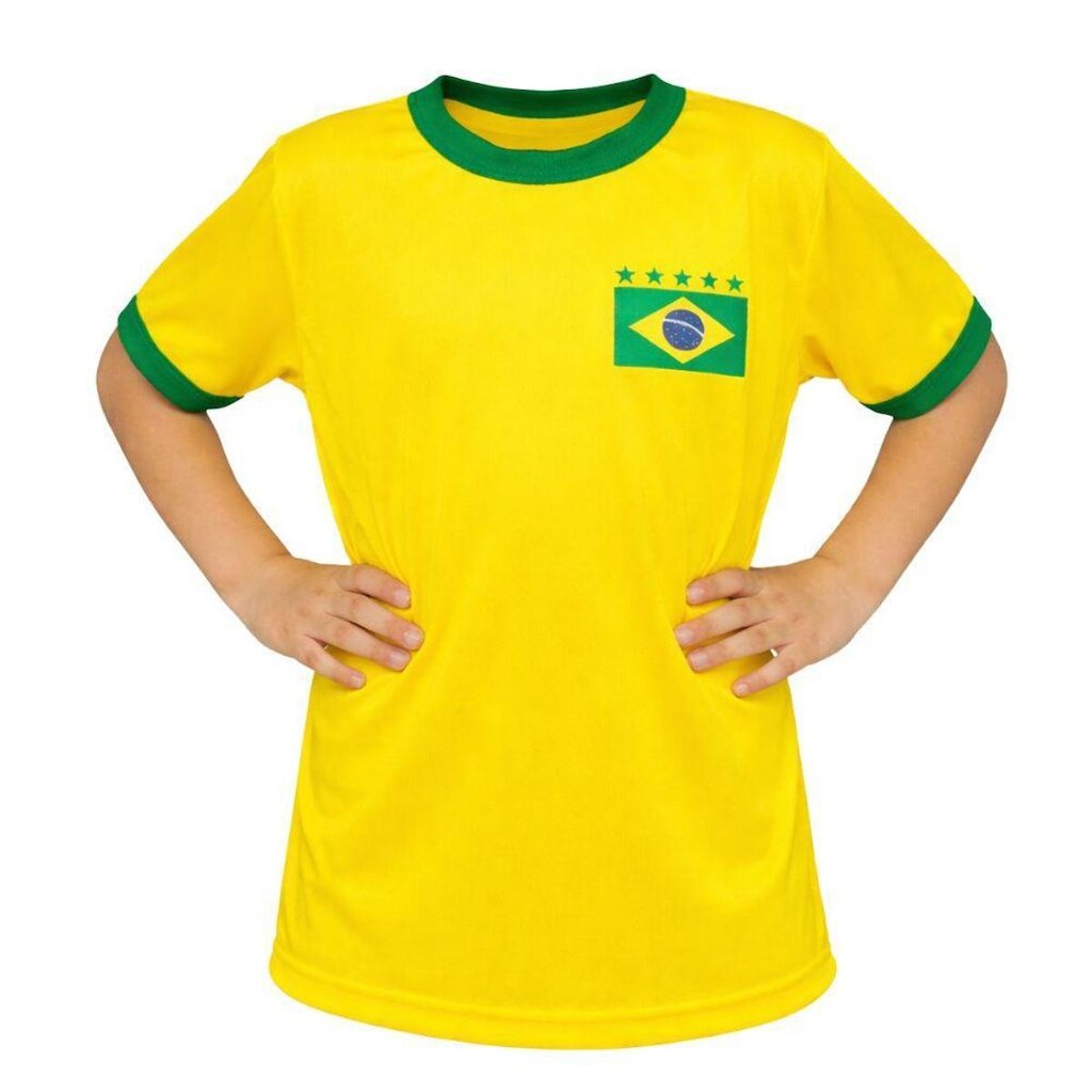 Camisa Brasil Patriota Infantil TRB Número 10 Amarela