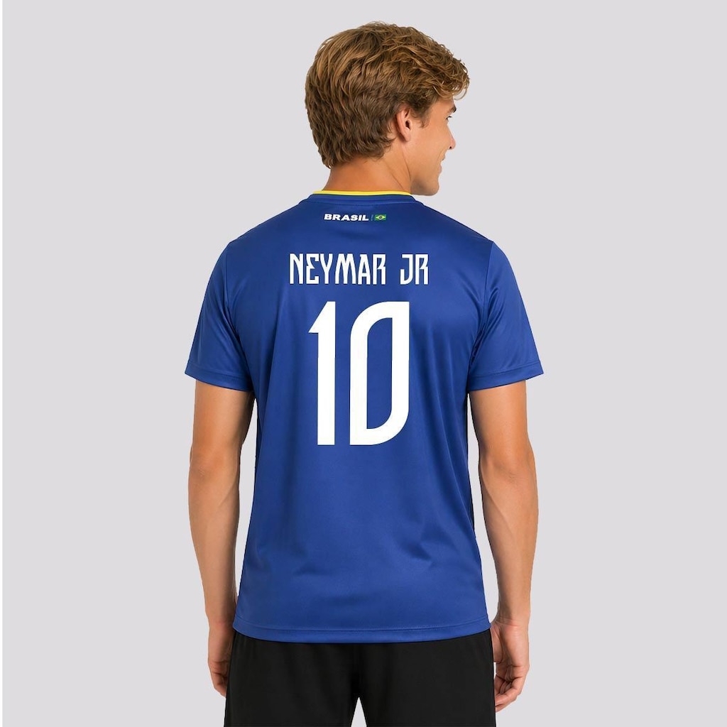 Camisa Braziline Brasil Samba Neymar Jr 10 Masculina