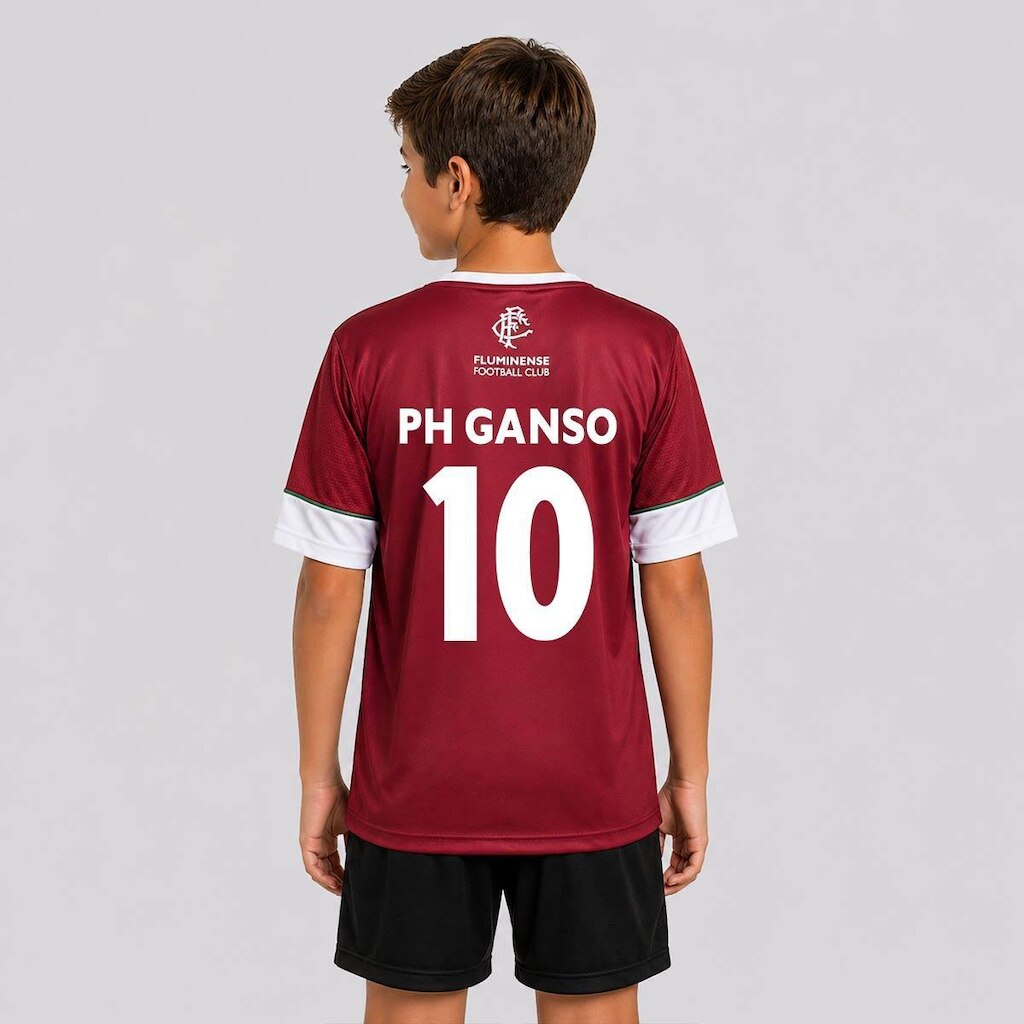 Camisa Braziline Fluminense Chiado Infantil Grená 10 Ganso