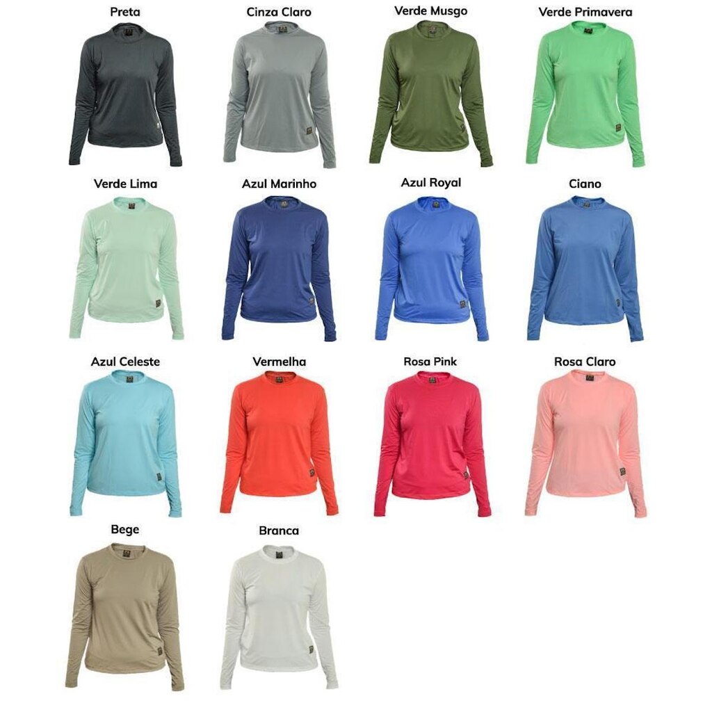Camisa Camiseta Blusa Proteção Solar Uv 50+ Feminina