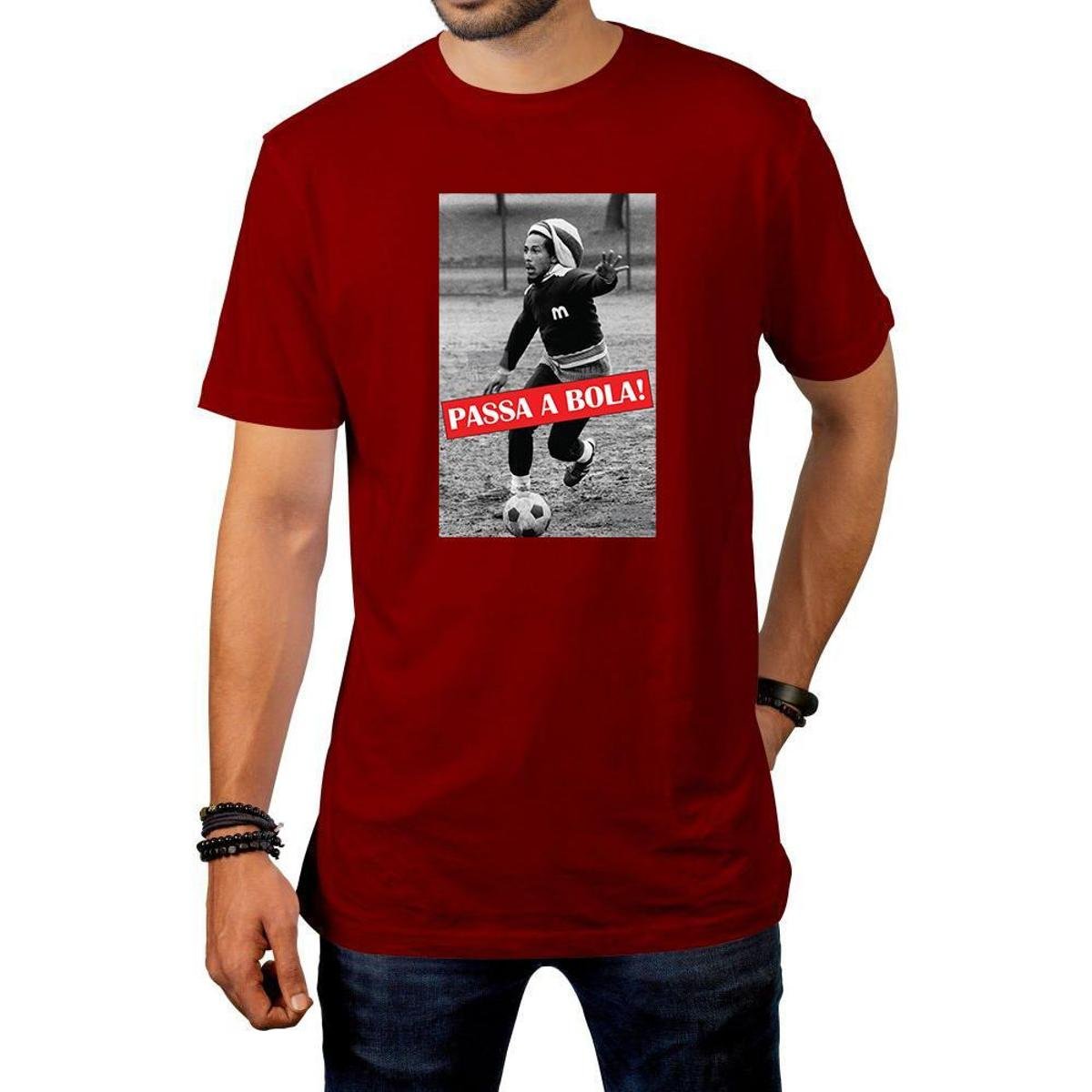 Camisa Camiseta Bob Marley Futebol Passa A Bola Reggae Zattini