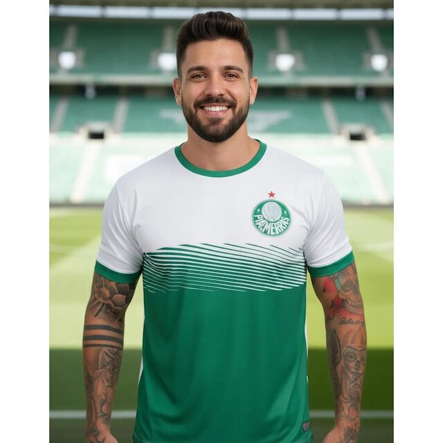 Camisa Camiseta Masculina SE Palmeiras Verdão Campeão Oficial Licenciada