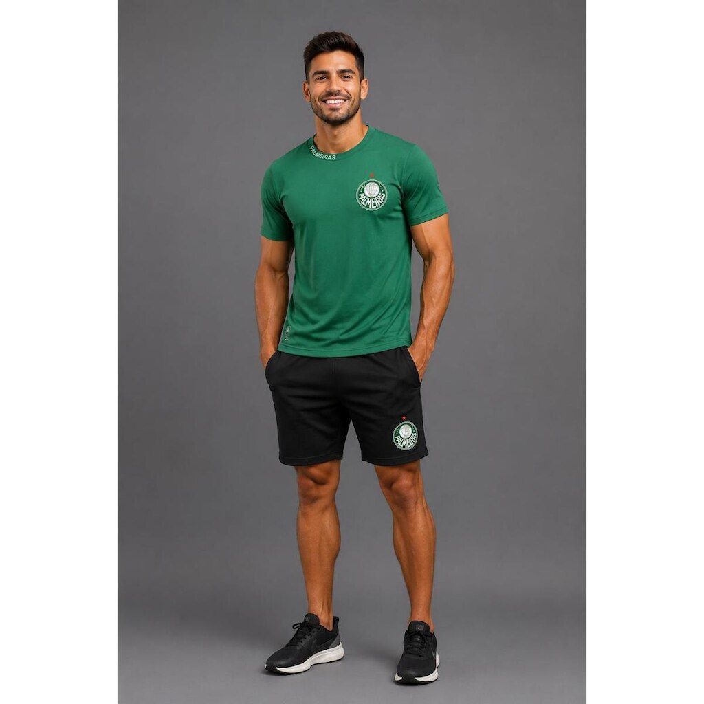 Camisa Camiseta SE Palmeiras Oficial Masculina Verde Treino Estilo Torcedor Casual Premium